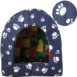 New Soft Pet Dog Cat House Puppy Bed Tent Yurt dog cute house blue