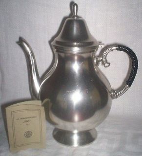 RIO Tiel Holland Pewter Art Deco Teapot w/ Attached Lid Beautiful 