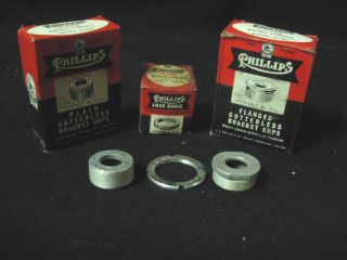 PHILLIPS Bicycle Bottom Bracket Cups NOS 1960 Set of 3