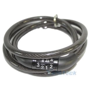 Digital Bike Bicycle Code Combination Password Lock Cable 8*1200mm