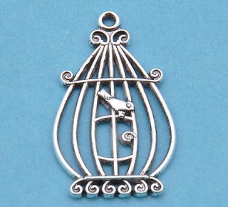 Tibetan Silver 7pcs pendant big birdcage Charms 30x20mm Jewelry 