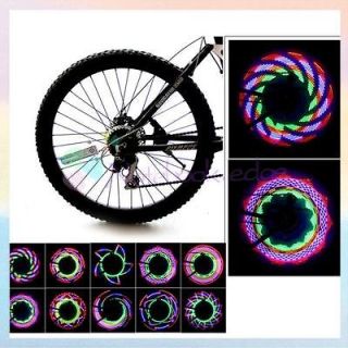 Bicycle Bike Motor Cycle Tire Wheel Spoke Light Double 16 LED 