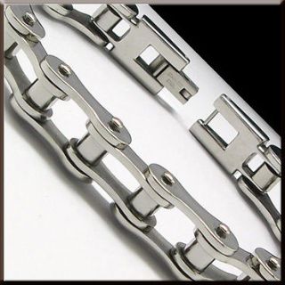 COOL MOTORCYCLE BIKE CHAIN Stainless Steel Link Bracelet 8.6 NEW