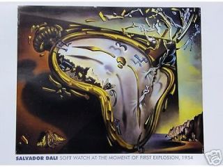 Salvador Dali 24x35 Print Soft Watch at Moment of First Explosion Art 