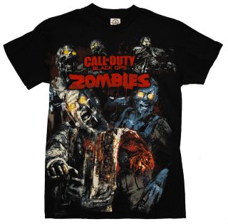 Call Of Duty Black Ops Zombies Mode Video Game Adult T Shirt Tee