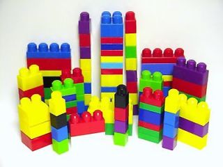 100 Assorted Mega Bloks Goes Great with Lego, Duplo, Primo. EXCELLENT 