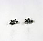   surgical steel Tandem Bicycle stud earrings bike, built for two, ride