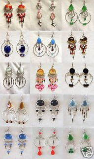 lot of 10 PAIRS Murano Glass Peruvian Chandelier Earrings