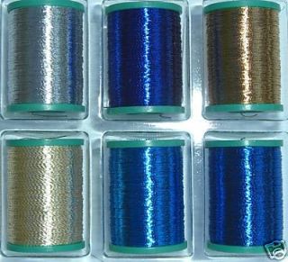 Fishing rod wrapping thread metallic 6 packs by Dblue