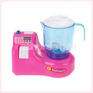 Battery Operated Kitchen Toy Blender Juicer w/ Light in Storage Box 