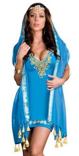 Sexy Blue Bollywood Indian Dancer Halloween Costume