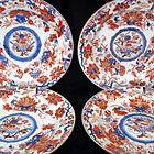 Lot 3 Fine China Chinese Porcelain Imari Polychrome Decor Plates ca 
