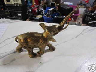 Trunk Up Good Luck Large 12 Inch Brass Elephant Statue Decorative 