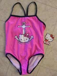 New Girls size 4 hello kitty Swimming suit one piece NWT