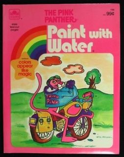 THE PINK PANTHER PAINT WITH WATER BOOK 1983   UNUSED