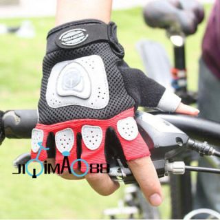 2011 BMX Cycling Bike Bicycle Half Finger Gloves RED