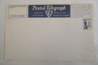 Antique POSTAL TELEGRAPH Blank Paper FORM Nice Unused