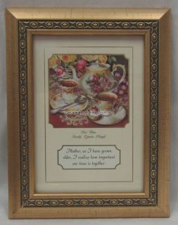 Framed Print Behind Glass With Verse For Mother Tea Time by Sandy 