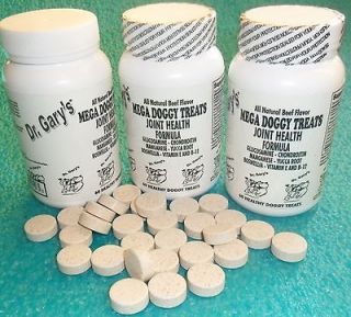 Dr Garys Dog Glucosamine PLUS Joint Rebuiling TREATS 3 Bottles (3 
