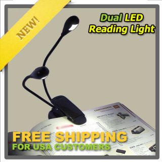   Rechargeable Battery 4pc Pack + Flexible Clip LED Book Reading Light