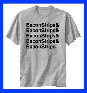 BACON STRIPS Food Funny EPIC MEAL TIME T SHIRT GREY **LOWEST PRICE ON 