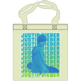 JUSTIN BIEBER Repeat Logo Tote Handbag Hand Bag **NEW