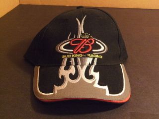 New Bud King Racing Budweiser Race Black Bud Hat Baseball Ball Cap 