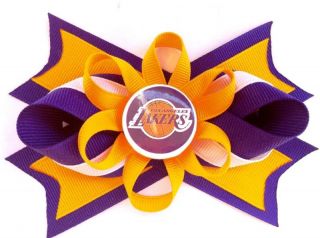 Los Angeles Lakers Baby Hair Bow on a Headband NBA