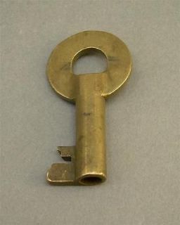 Vintage or Antique Brass Hollow Barrel Key for Lock Padlock Unmarked