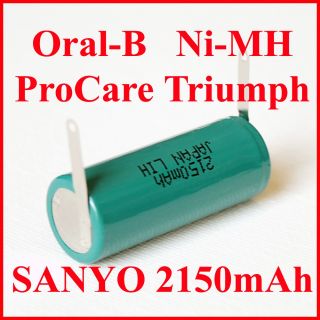 Braun Oral B ProCare Triumph Sanyo Repair Replacement Battery, 2150 Ni 