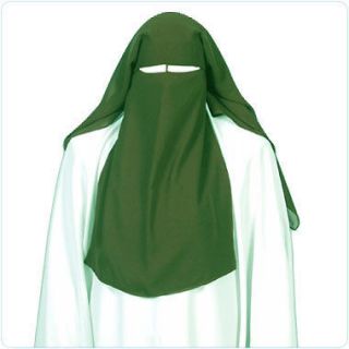 Green saudi Niqab veil burqa Hijab jilbab islamic dress