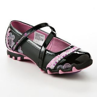 Skechers Bella Ballerina Size 4 Princess Mary Janes Girls Shoes Spin
