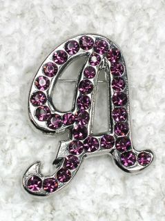 Pins Brooches rhinestone letter