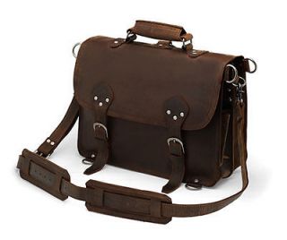 Vintage Style Leather Backpack Briefcase Messenger Bag Laptop Satchel 