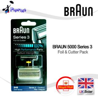 NEW Genuine BRAUN 31S 5000 Series Replacement Foil + Cutter Set