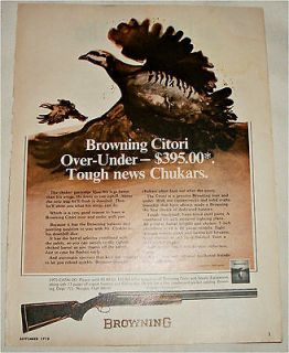 1975 Browning Citori Over Under Shotgun ad