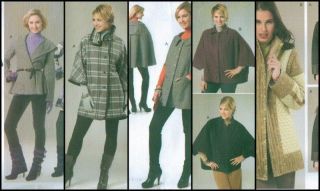 New McCalls Misses Plus Size Coats Jackets or Capes Sewing Pattern