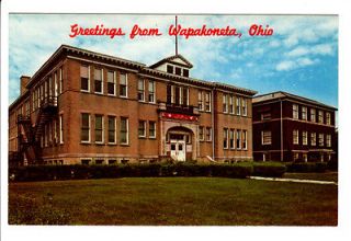 Blume Junior High School Wapakoneta Ohio OH Postcard Auglaize County 