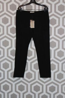 NWT Burberry London Brit Ankle Zip Pants Legging Jegging Black US 10 