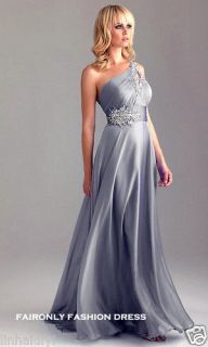   One Shoulder Formal Party Evening Cocktail Chiffon Long Prom Dresses
