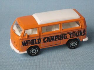 Matchbox Volkswagon VW Camper Van Orange Bay T2 Tours Toy Model Car