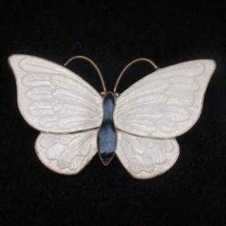 Butterfly Pin Vintage Sterling Silver Enamel Volmer Bahner Denmark