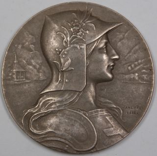1901 Switzerland Silver Shooting Swiss Medal, Luzern R 879