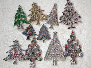 50 PCS CHRISTMAS TREE PINS BROOCHES WHOLESALE BULK LOT #1