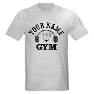   YOUR NAME GYM WORKOUT EXERCISE WEIGHT LIFTING WORK OUT GOLDS T SHIRT