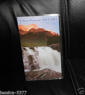 2013 2014 Mountains Water fall 2 year Pocket Planner Calendars