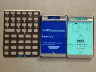 TDS COGO Card + Overlay + 256kb Ram Card for HP 48 SX GX Calculator