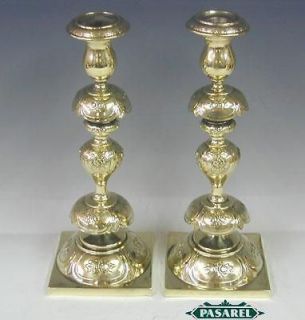 Polish Petticoat Brass Candlesticks Norblin Warsaw 1890