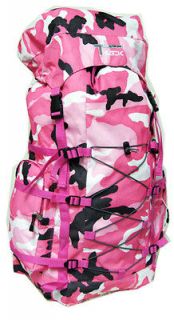 Pink Camo Large Backpack Camping 3200 Cu In Camouflage Big Hike Hiking 