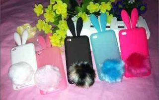   Lovely Rabbit Bunny Silicone Case Cover Skin For iPod Touch 4 Gen